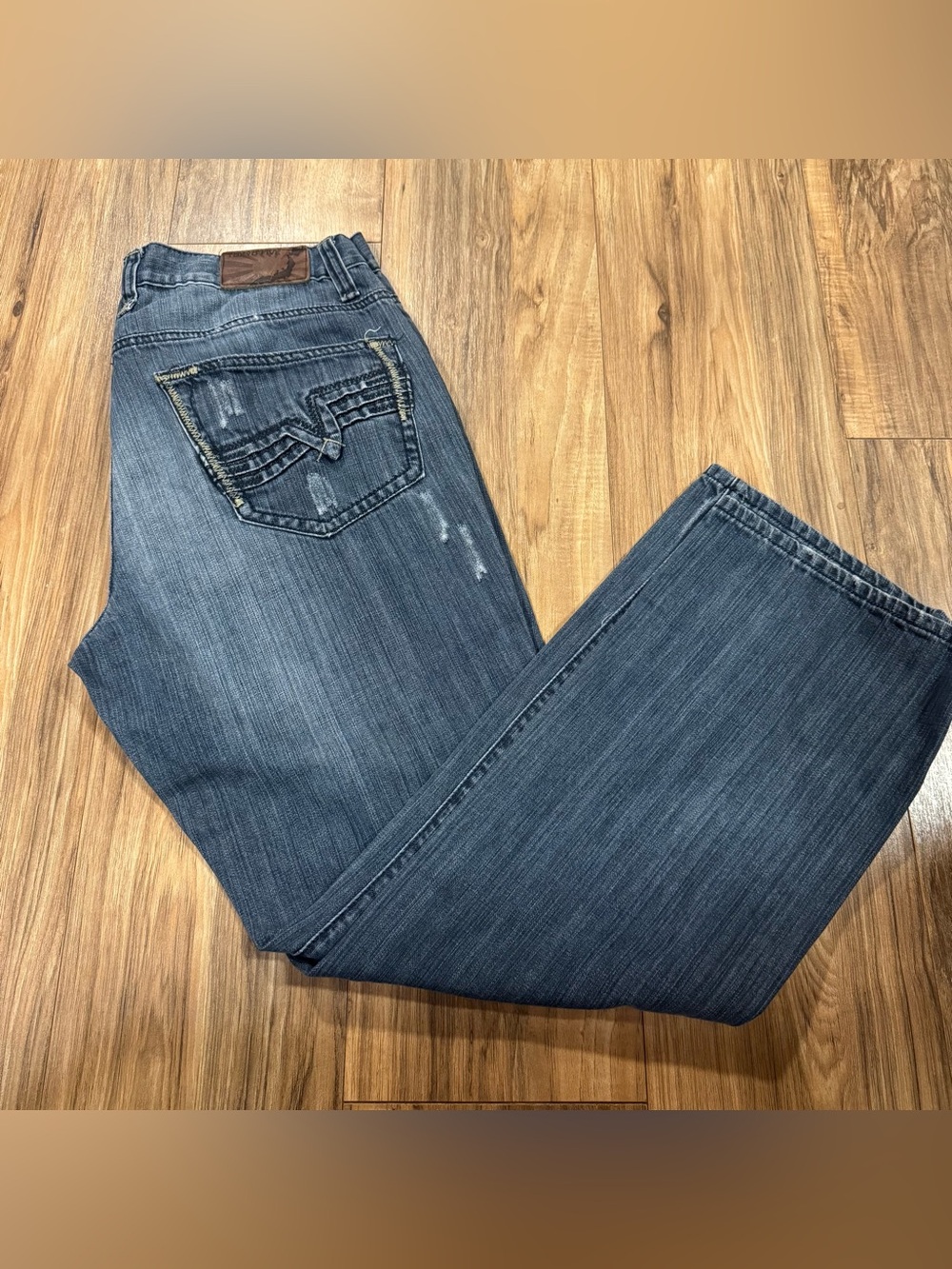 Tokyo Five Jeans Mens 36x32 Jitsu Regular Fit Mid Wash Straight Leg Y2K Denim